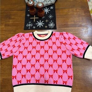 THML Pink and Red Geometric Sweater